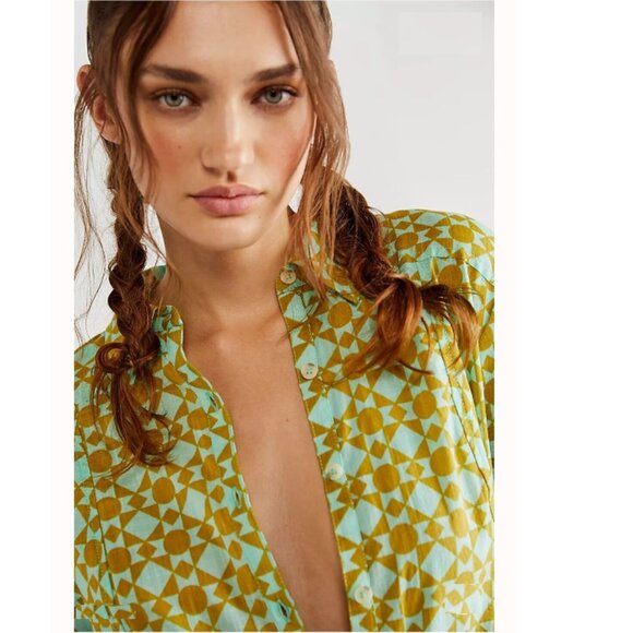 Free People Little Daisy Shirt Dress - Picture 2 of 14